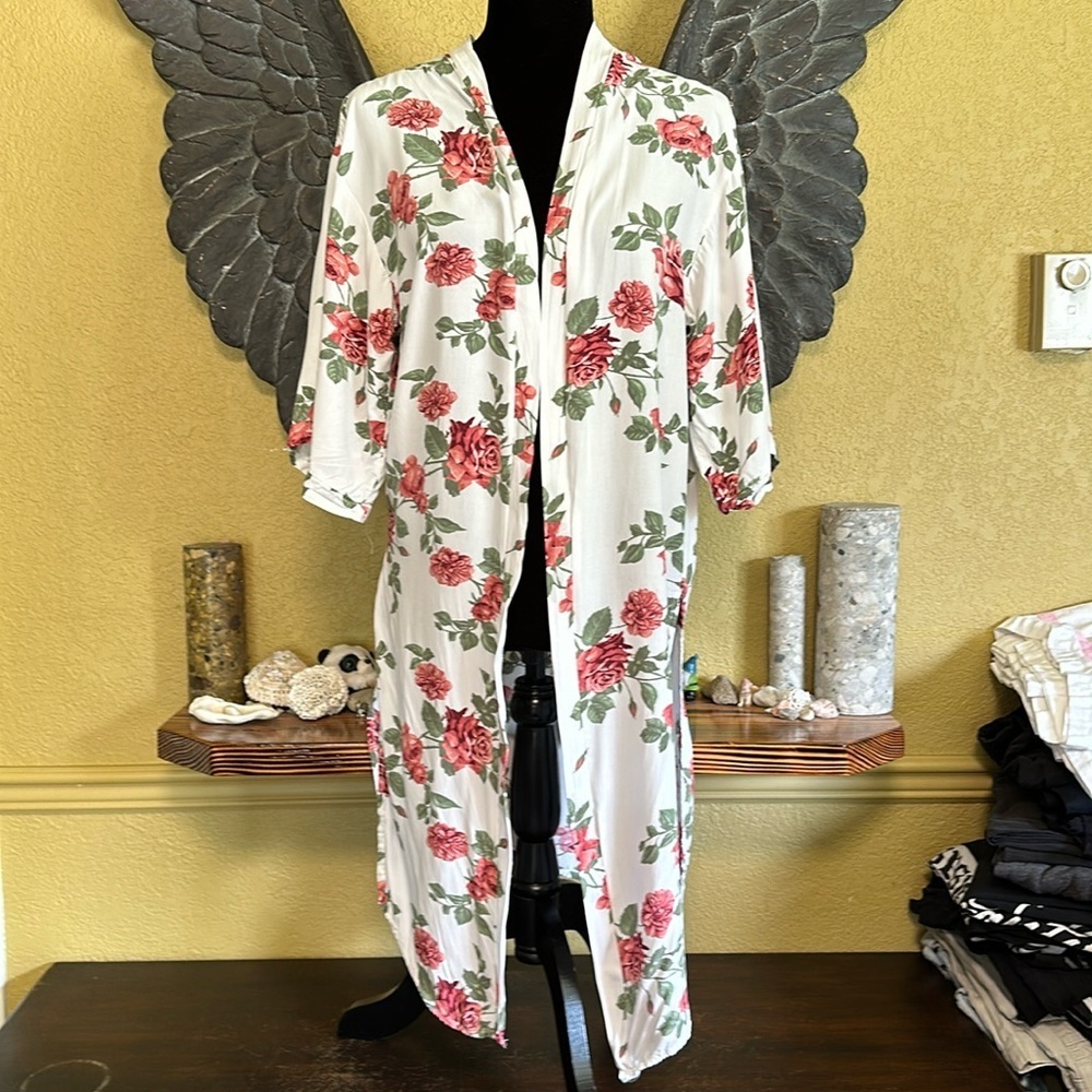 SWS Floral Open Front Cardigan Sweater
